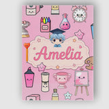 Personalised Name Cute Kawaii Graduation Custom  Unique Gift Idea Elegant Feature Canvas Wall Art Print Decor Picture Ready to Hang