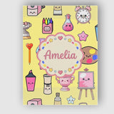 Personalised Name Cute Kawaii Graduation Custom  Unique Gift Idea Elegant Feature Canvas Wall Art Print Decor Picture Ready to Hang