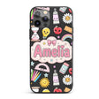 Cute Kawaii School Supplies Rainbow Apple Glue Custom Name Protective Phone Case Mobile Cover Durable Everyday Smartphone Shock Resistant