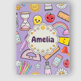 Personalised Name Cute Kawaii School Custom Premium Decorative Design Modern Room Accent Canvas Wall Art Print Decor Picture Ready to Hang