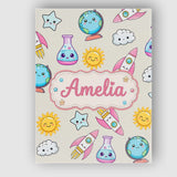 Personalised Name Cute Kawaii Space Rocket Custom  Unique Gift Idea Elegant Feature Canvas Wall Art Print Decor Picture Ready to Hang