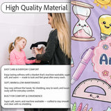 School Supplies Purple Background Rainbow Apple Glue Pen Ruler  Personalised Custom Name Super Soft Fleece Blanket Bed Sofa Throw