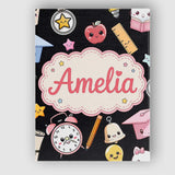 Personalised Name Cute Kawaii School Custom Premium Decorative Design Modern Room Accent Canvas Wall Art Print Decor Picture Ready to Hang