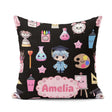 Custom Name Cute Kawaii Theme Student Trophy Paint Palette Art Square Filled Cushion Throw Pillow Sofa Bed Home Decor Zip Washable UK Made