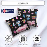 Custom Name Cute Kawaii Theme Student Trophy Paint Palette Art Square Filled Cushion Throw Pillow Sofa Bed Home Decor Zip Washable UK Made