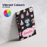 Personalised Name Cute Kawaii Graduation Custom  Unique Gift Idea Elegant Feature Canvas Wall Art Print Decor Picture Ready to Hang