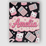 Personalised Name Cute Kawaii Space Learning Custom Bespoke  Contemporary Display Canvas Wall Art Print Decor Picture Ready to Hang