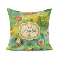 Custom Name Camping Adventure Gear Watercolor Seamless Pattern Square Filled Cushion Throw Pillow Sofa Bed Home Decor Zip Washable UK Made