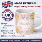 Personalized Custom Name Cute Easter Chick Eggs Cartoon Animal Pattern Stylish Everyday Mug 11oz Ceramic Coffee Tea Mug White Large Handle