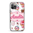 Kawaii Desserts Cupcakes Donuts and Sweets on Custom Name Protective Phone Case Mobile Cover Durable Everyday Smartphone Shock Resistant