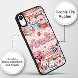 Kawaii Sweet Treats Cakes Donuts Printed Design Custom Name Protective Phone Case Mobile Cover Durable Everyday Smartphone Shock Resistant