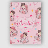 Personalised Name Cute Valentines Couple Custom  Unique Gift Idea Elegant Feature Canvas Wall Art Print Decor Picture Ready to Hang