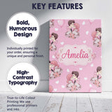 Personalised Name Cute Valentines Couple Custom  Unique Gift Idea Elegant Feature Canvas Wall Art Print Decor Picture Ready to Hang
