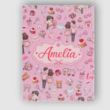 Personalised Name Cute Valentines Couple Custom  Unique Gift Idea Elegant Feature Canvas Wall Art Print Decor Picture Ready to Hang