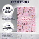Personalised Name Cute Valentines Couple Custom  Unique Gift Idea Elegant Feature Canvas Wall Art Print Decor Picture Ready to Hang