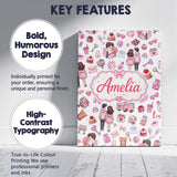 Personalised Name Cute Valentines Couple Custom  Unique Gift Idea Elegant Feature Canvas Wall Art Print Decor Picture Ready to Hang