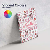 Personalised Name Cute Valentines Couple Custom  Unique Gift Idea Elegant Feature Canvas Wall Art Print Decor Picture Ready to Hang