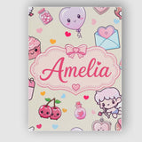 Personalised Name Cute Cupid Angels Hearts Custom  Unique Gift Idea Elegant Feature Canvas Wall Art Print Decor Picture Ready to Hang