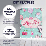 Personalised Name Cute Cupid Angels Hearts Custom  Unique Gift Idea Elegant Feature Canvas Wall Art Print Decor Picture Ready to Hang