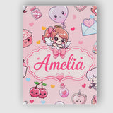 Personalised Name Cute Cupid Angels Hearts Custom  Unique Gift Idea Elegant Feature Canvas Wall Art Print Decor Picture Ready to Hang