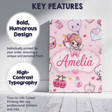 Personalised Name Cute Cupid Angels Hearts Custom  Unique Gift Idea Elegant Feature Canvas Wall Art Print Decor Picture Ready to Hang