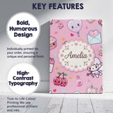 Personalised Name Cute Cupid Angels Hearts Custom  Unique Gift Idea Elegant Feature Canvas Wall Art Print Decor Picture Ready to Hang