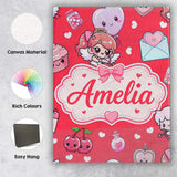 Personalised Name Cute Cupid Angels Hearts Custom  Unique Gift Idea Elegant Feature Canvas Wall Art Print Decor Picture Ready to Hang