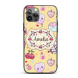 Cute Kawaii Cupid Angels Hearts Balloons Warm Custom Name Protective Phone Case Mobile Cover Durable Everyday Smartphone Shock Resistant
