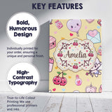 Personalised Name Cute Kawaii Cupid Angels Custom  Unique Gift Idea Elegant Feature Canvas Wall Art Print Decor Picture Ready to Hang