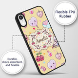 Cute Kawaii Cupid Angels Hearts Balloons Warm Custom Name Protective Phone Case Mobile Cover Durable Everyday Smartphone Shock Resistant