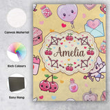 Personalised Name Cute Kawaii Cupid Angels Custom  Unique Gift Idea Elegant Feature Canvas Wall Art Print Decor Picture Ready to Hang