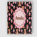 Personalised Name Cute Teddy Bears Gifts Custom  Unique Gift Idea Elegant Feature Canvas Wall Art Print Decor Picture Ready to Hang