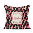 Custom Name Cupid Angels Hearts Sweets Kawaii Valentine Seamless Square Filled Cushion Throw Pillow Sofa Bed Home Decor Zip Washable UK Made