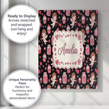 Personalised Name Cupid Angels Hearts Custom Modern Room Accent Creative Decorator Style Canvas Wall Art Print Decor Picture Ready to Hang