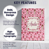 Personalised Name Cupid Angels Hearts Custom Modern Room Accent Creative Decorator Style Canvas Wall Art Print Decor Picture Ready to Hang