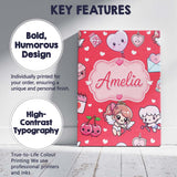 Personalised Name Cupid Angels Hearts Custom Modern Room Accent Creative Decorator Style Canvas Wall Art Print Decor Picture Ready to Hang