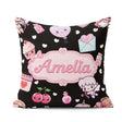 Custom Name Cupid Angels Hearts Sweets Kawaii Valentine Seamless Square Filled Cushion Throw Pillow Sofa Bed Home Decor Zip Washable UK Made