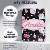 Personalised Name Cupid Angels Hearts Custom Modern Room Accent Creative Decorator Style Canvas Wall Art Print Decor Picture Ready to Hang