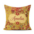 Custom Name Abstract Circular Floral Artistic Seamless Pattern Square Filled Cushion Throw Pillow Sofa Bed Home Decor Zip Washable UK Made