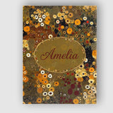 Personalised Name Abstract Golden Brown Custom  Modern Room Accent Elegant Feature Canvas Wall Art Print Decor Picture Ready to Hang
