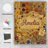 Personalised Name Soft Neutral Abstract Custom  Modern Room Accent Elegant Feature Canvas Wall Art Print Decor Picture Ready to Hang
