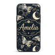 Celestial Butterfly Moon Stars Printed Design Custom Name Protective Phone Case Mobile Cover Durable Everyday Smartphone Shock Resistant