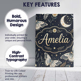 Personalised Name Celestial Butterfly Moon Stars Night Sky Botanical Custom  Home Canvas Wall Art Print Decor Picture Ready to Hang