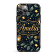 Lantern Leaves Stars Night Sky Botanical Seamless Custom Name Protective Phone Case Mobile Cover Durable Everyday Smartphone Shock Resistant