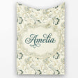 Elegant Vintage Paisley Floral Ornamental Seamless Pattern Soft  Personalised Custom Name Super Soft Fleece Blanket Bed Sofa Throw
