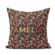 Custom Name Vibrant Cubist Abstract Artistic Seamless Pattern Square Filled Cushion Throw Pillow Sofa Bed Home Decor Zip Washable UK Made