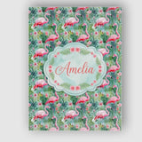 Personalised Name Flamingo Birds Botanical Custom  Unique Gift Idea Elegant Feature Canvas Wall Art Print Decor Picture Ready to Hang