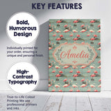 Personalised Name Elegant Flamingo Birds Custom  Interior Decorative Contemporary Canvas Wall Art Print Decor Picture Ready to Hang