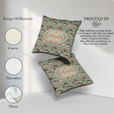 Custom Name Elegant Flamingo Birds Wetland Seamless Pattern Name Square Filled Cushion Throw Pillow Sofa Bed Home Decor Zip Washable UK Made