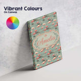 Personalised Name Elegant Flamingo Birds Custom  Interior Decorative Contemporary Canvas Wall Art Print Decor Picture Ready to Hang